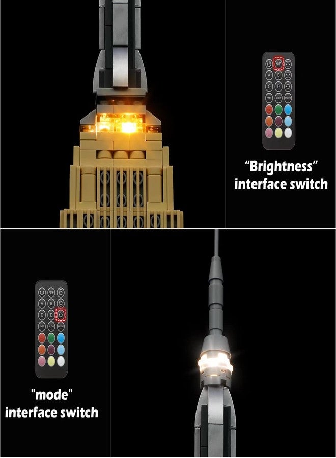 GEAMENT LED Light Kit (Remote Control) Compatible with Lego Empire State Building - Lighting Set for Architecture 21046 (Model Set Not Included) - Image 5
